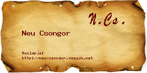 Neu Csongor névjegykártya